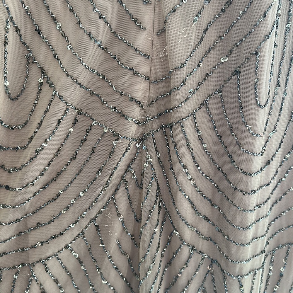 ADRIANNA PAPELL BEADED LONG GOWN DRESS SIZE 8 - Picture 5 of 6
